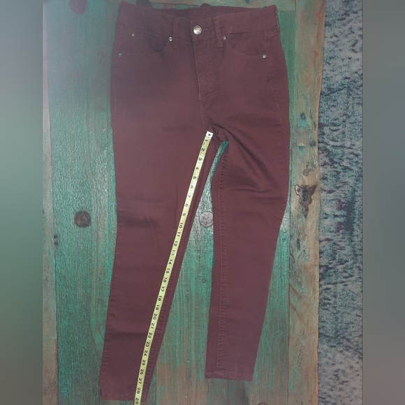 Seven7 High Rise Tummyless Slimming Brick Red Skinny Jeans size 12 EUC - Picture 11 of 11